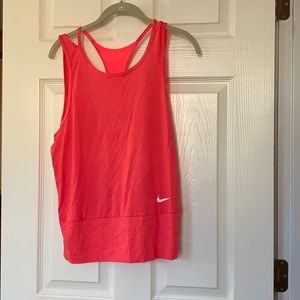 Neon pink Nike workout tank top